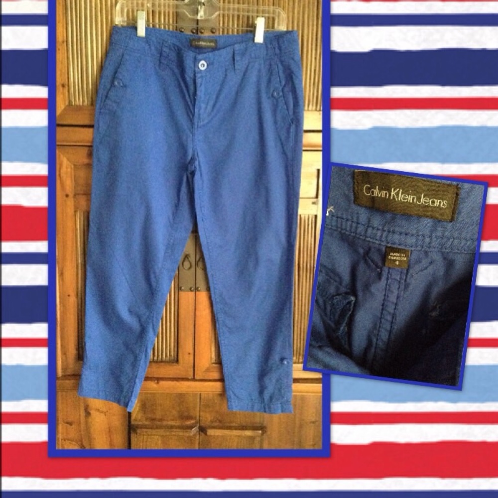 Calvin Klein Royal Blue Cropped Jeans